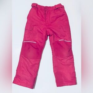 SwissTech Big Kids Medium 7/8 Adjustable Waist Winter Waterproof Snowpants Pink